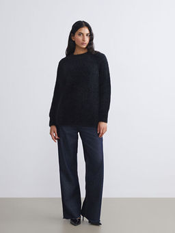 Bisiklet Yaka Kad?n Triko Tunik