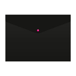 Цена за 4 шт. Папка-конверт на кнопке А4, 180 мкм, Calligrata, непрозрачная, чёрная, кнопки цветные, до 120 листов, МИКС  фото 2