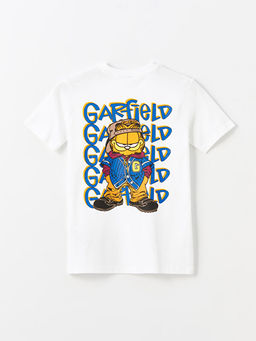 Bisiklet Yaka Garfield Bask?l? K?sa Kollu Erkek ?ocuk Ti??rt - Waikiki фото 2