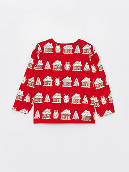 Bisiklet Yaka Uzun Kollu Y?lba?? Temal? K?z Bebek Pijama Tak?m? - Waikiki фото 3