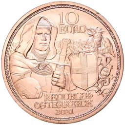 10 евро 2021 года Австрия  Рыцарские истории  Братство