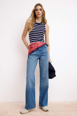 Mavi Yuksek Bel %100 Pamuk Genis Paca Wide Leg Jeans TWOSS26JE00130