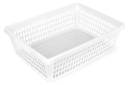 Цена за 2шт. Корзина для хранения ВЕЛЕТТА, цвет белый, 38*28*11см