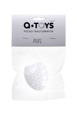 Мастурбатор A-Toys Pufl, ТРЕ, белый, 6 см, 2,7 см - Toyfa фото 6