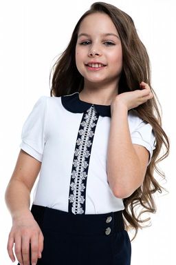 Белая школьная блузка Инфанта, модель 0635  фото 4