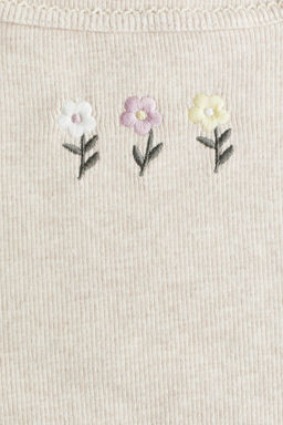 Camiseta de punto con ribetes de picot - H&m фото 2