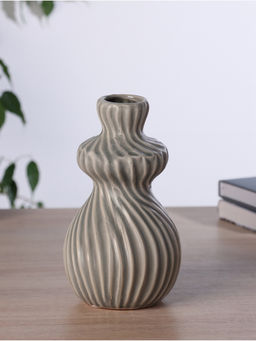 Ваза для цветов «Дилис», d=4.5 см, 19×10 см, керамика, серая