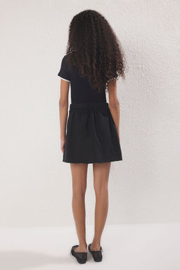 Trendyolmilla Siyah %100 Keten Mini Etek TWOSS25ET00142 фото 3
