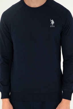 Мужской темно-синий базовый свитшот - U.s. polo assn фото 6