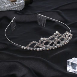 Диадема для волос «Фелиция», грация, 4 см, серебро