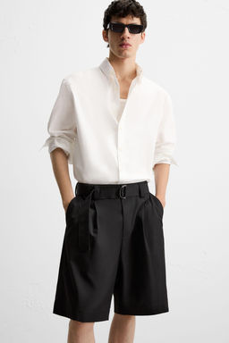 BELTED WIDE-LEG BERMUDA SHORTS - Zara фото 14