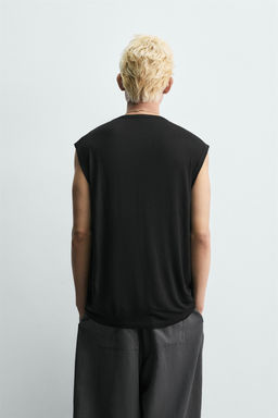 CAMISA TANK RELAXED FIT 100% BAMB? / Negro - Zara фото 3