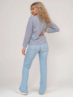 Толстовка женская, цвет серый