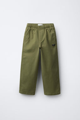 STRAIGHT TROUSERS WITH LABEL