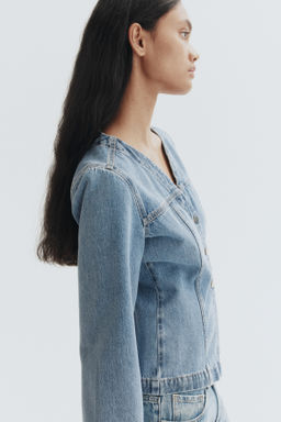 Chaqueta denim con escote en V - H&m фото 5