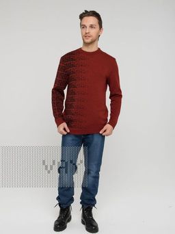 Джемпер мужской 212-12262. 179/9500 хна/чёрный