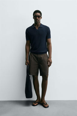 RIB KNIT POLO SHIRT