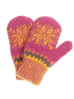 Варежки детские "Снежинка" 3 цвета 0608-25