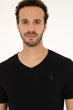 U. S. Polo Assn / Мужская черная базовая футболка - U.s. polo assn фото 2