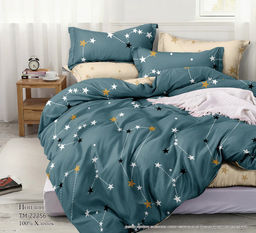 Постельное белье - Поплин Премиум 2256 Обсерватория 2-спальный с Евро простыней - Luteks фото 2