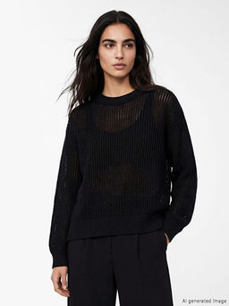 Свитер женский ажурный oversize
