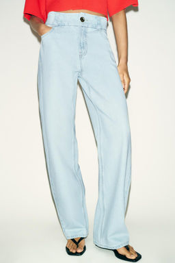 Z1975 WIDE WAIST HIGH-WAIST STRAIGHT JEANS - Zara фото 3