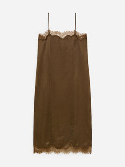 Vestido lencero con ribete de encaje - H&m фото 2