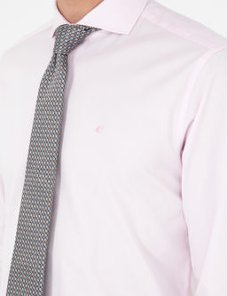 Светло-розовая базовая рубашка современного кроя с длинным рукавом - Cacharel фото 7