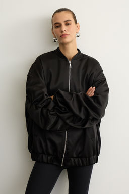 Бомбер утепленный из сатина