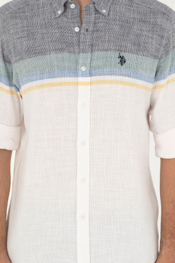 U. S. Polo Assn / Мужская темно-синяя рубашка с длинным рукавом - U.s. polo assn фото 6