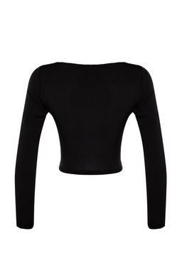 Siyah Cut Out/Pencere Detayl? Orme Bluz TPRAW24BZ00027