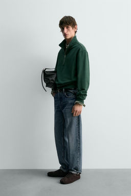 SUDADERA REGULAR FIT CUELLO CREMALLERA / Verde - Zara фото 4