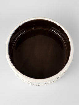 Миска керамическая «Рыбные косточки» 300 мл 12.5×4.5 см, серая/белая