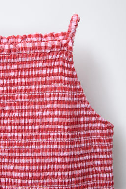 GINGHAM HALTER TOP - Zara фото 3