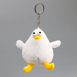 Брелок детский «Птенец», мягкая игрушка, 10 см, цвет белый