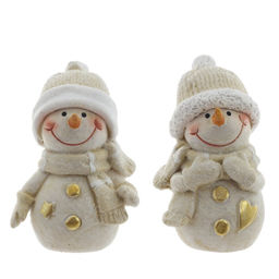 Фигурка декоративная "Снеговик", L4 W4 H5,5 см, 2в.