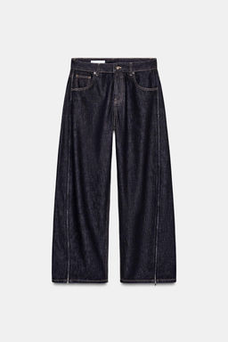 TRF JEANS WITH SIDE ZIPS - Zara фото 6
