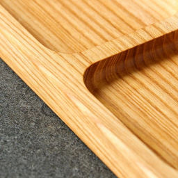 Менажница деревянная, с разделочной доской, 3 ячейки, 30×10 см, массив ясеня