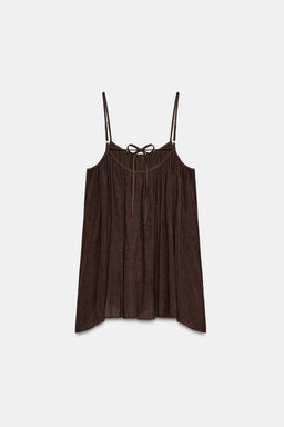 VOLUMINOUS TEXTURED MINI DRESS - Zara фото 17