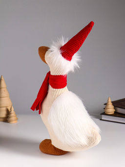 Интерьерная кукла текстильная Гусь в красном колпаке и шарфе, 19?9.5?32 см - Simaland фото 3