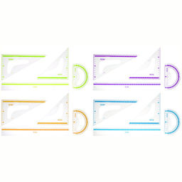 Набор чертежный большой Berlingo "Color (RS_30504) треуг. 2шт., лин.30см., транспортир, в ассорт.