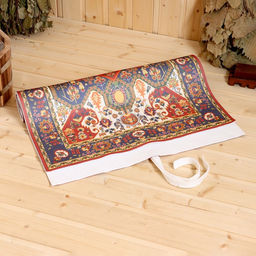 Коврик - лежак для бани и сауны с принтом «Ретро 2», 150×50 см