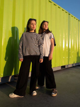 018 Брюки детские палаццо, черный