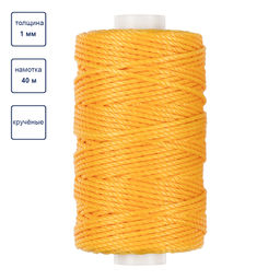Промысел Нитки вощёные (полиэстер) LC-006 для кожи 40 м № 009 жёлтый