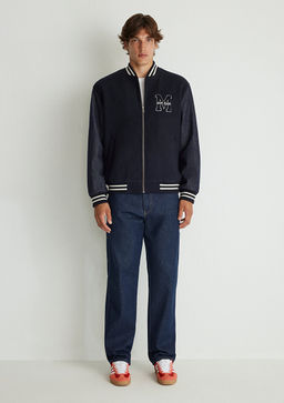 M Bask?l? Lacivert Bomber Ceket - Mavi фото 2