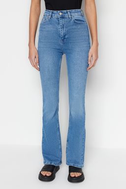 TRENDYOLMILLA Siyah More Sustainable Yuksek Bel Flare Jeans TWOSS23JE00063  фото 8