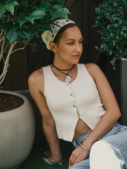 Серьга кафф «Мятый металл», цвет серебро