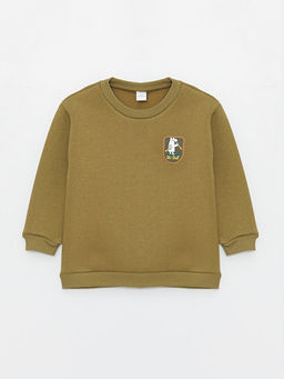 Bisiklet Yaka Bask?l? Uzun Kollu Erkek Bebek Sweatshirt 2li - Waikiki фото 2