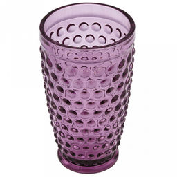 Сидней Стакан стеклянный 450мл, д8,3см, h14,5см, рельефное, цветное стекло, цвет - аметистовый (Китай) Цена указана за штуку. В коробке 6 штук.