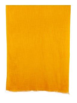 Палантин из вискозы и хлопка ярко-желтого цвета